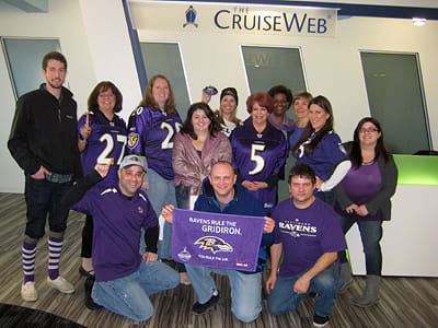 The Cruise Web team shows its Purple Pride - Go Ravens